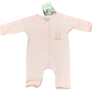 Premature Baby Sleepsuits 100% Cotton Upto 5LBS Pink & White Pack of 2 (