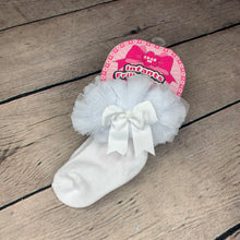 Load image into Gallery viewer, Girl's Tutu Frilly Frou Frou Ankle Socks White 0-18 Months