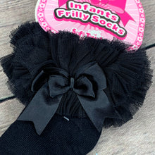 Load image into Gallery viewer, Girl's Tutu Frilly Frou Frou Ankle Socks Black 0-18 Months