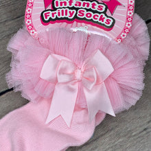 Load image into Gallery viewer, Girl's Tutu Frilly Frou Frou Ankle Socks Pink 0-18 Months