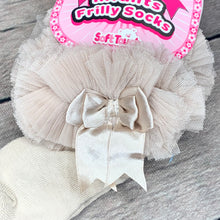 Load image into Gallery viewer, Girl's Tutu Frilly Frou Frou Ankle Socks Beige 0-18 Months