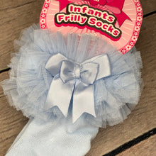 Load image into Gallery viewer, Girl's Tutu Frilly Frou Frou Ankle Socks Pale Blue 0-18 Months