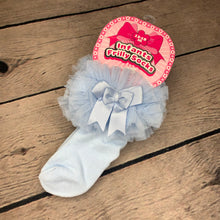 Load image into Gallery viewer, Girl's Tutu Frilly Frou Frou Ankle Socks Pale Blue 0-18 Months