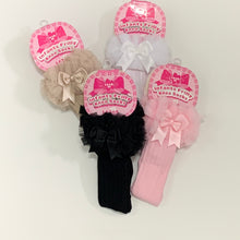 Load image into Gallery viewer, Girl's Tutu Frilly Frou Frou Knee Socks 12-18 Months Pink White Beige Black