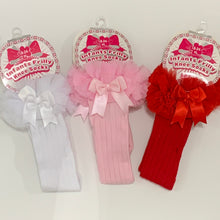 Load image into Gallery viewer, Girl's Tutu Frilly Frou Frou Knee Socks 18 - 24 Months Pink White Red