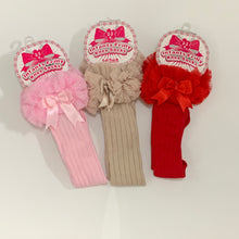 Load image into Gallery viewer, Girl's Tutu Frilly Frou Frou Knee Socks 2-3 Years Pink Beige Red