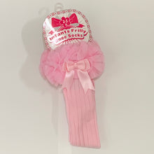 Load image into Gallery viewer, Girl's Tutu Frilly Frou Frou Knee Socks 2-3 Years Pink Beige Red