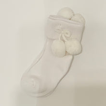 Load image into Gallery viewer, Boys Girls Bobble Ankle Socks Pink Pale Blue White Cream