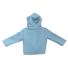 Load image into Gallery viewer, Baby Boys Blue Hooded Knitted Jacket