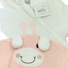 Load image into Gallery viewer, Baby Girls All in One Pram Suit with Hood Pink White Snowsuit