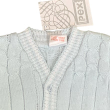 Load image into Gallery viewer, Baby Boys Pale Blue Knitted Cotton Cardigan Guiseppe from Pex