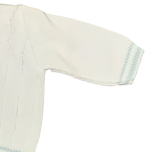 Baby Boys White Knitted Cotton Cardigan Guiseppe from Pex