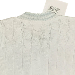 Baby Boys White Knitted Cotton Cardigan Guiseppe from Pex