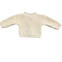 Load image into Gallery viewer, Baby Girls Knitted V Neck Cardigan White &amp; Grey