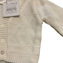 Load image into Gallery viewer, Baby Boys Knitted V Neck Cardigan  White