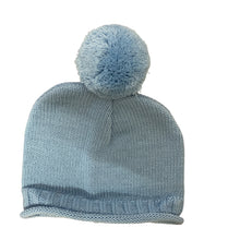 Load image into Gallery viewer, Baby Boy&#39;s Blue &amp; White 3 Piece Knitted Outfit