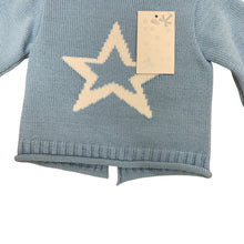 Load image into Gallery viewer, Baby Boy&#39;s Blue &amp; White 3 Piece Knitted Outfit