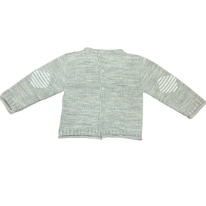 Baby Boy's Grey & White 3 Piece Knitted Outfit
