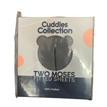Load image into Gallery viewer, Pram or Moses Basket Fitted Sheets Grey 30 x 73 cms