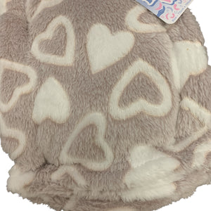 Soft Fleece Baby Wrap Beige & White 75 x 100 cms