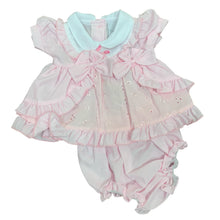 Load image into Gallery viewer, Pink Premature Preemie Prem Tiny Baby Girl's  Dress &amp; Knickers Outfit