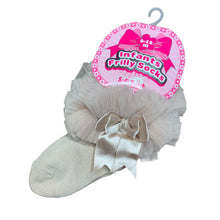 Load image into Gallery viewer, Girl's Tutu Frilly Frou Frou Ankle Socks Beige 0-18 Months