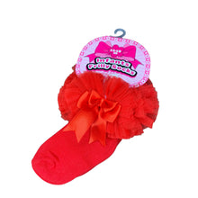 Load image into Gallery viewer, Girl's Tutu Frilly Frou Frou Ankle  Socks Red 0-18 Months