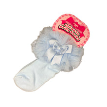 Load image into Gallery viewer, Girl's Tutu Frilly Frou Frou Ankle Socks Pale Blue 0-18 Months