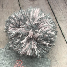Load image into Gallery viewer, Baby Knitted Double Bobble Hat 0-12 Months Blue White Pink Cream Navy (Copy)