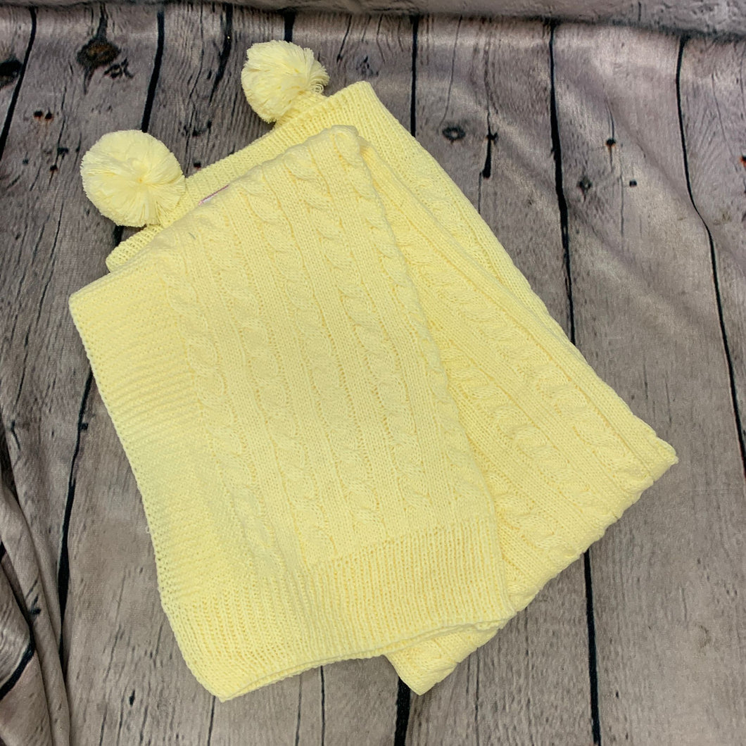 Baby Wrap or Blanket 70 x 100cms Lemon
