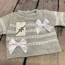 Load image into Gallery viewer, Baby Girl's 3 Piece Knitted Outfit 0-3 Months Pink or Grey