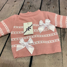 Load image into Gallery viewer, Baby Girl's 3 Piece Knitted Outfit 0-3 Months Pink or Grey