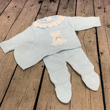 Load image into Gallery viewer, Baby Girl's  or Boy's 3 Piece Knitted Outfit 0-3 Months Pale Blue  or Grey