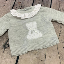 Load image into Gallery viewer, Baby Girl's  or Boy's 3 Piece Knitted Outfit 0-3 Months Pale Blue  or Grey