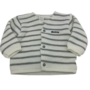 Baby Boys Grey and White Outfit 3-18 Months