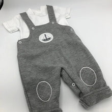 Load image into Gallery viewer, Baby Boys Grey and White Outfit 3-18 Months