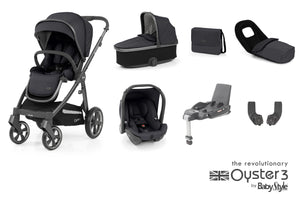 Babystyle Oyster Pram System - SPECIAL EDITION - Graphite Travel System Luxury Bundle