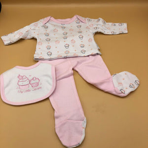 Premature Preemie Prem Tiny Baby Girl's all in one Outfit - Pink-1791