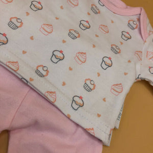 Premature Preemie Prem Tiny Baby Girl's all in one Outfit - Pink-1791