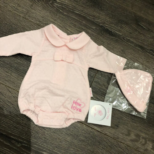 Baby Girl's Premature Prem Tiny Baby Romper  in Pink with Bow - 9909