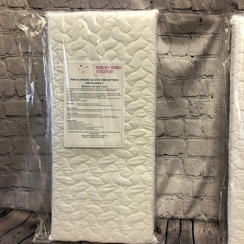 Deluxe Quilted Replacement Snuzpod 2  Mattress 80.5 x 36.5 x 5cms