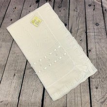 Load image into Gallery viewer, White Christening Baptism Shawl for Baby with Ribbon Detail