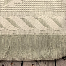 Load image into Gallery viewer, Pale Grey Baby&#39;s Shawl Swaddling or Christening with Fringed Edge