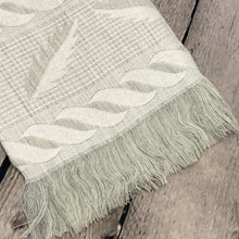 Load image into Gallery viewer, Pale Grey Baby&#39;s Shawl Swaddling or Christening with Fringed Edge