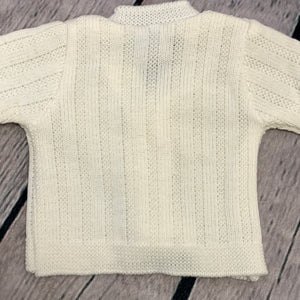 Tiny Baby Newborn Baby Boy's Cream Long Sleeved Cardigan