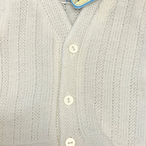 Tiny Baby Newborn Baby Boy's White Long Sleeved Cardigan
