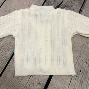 Tiny Baby Newborn Baby Boy's White Long Sleeved Cardigan