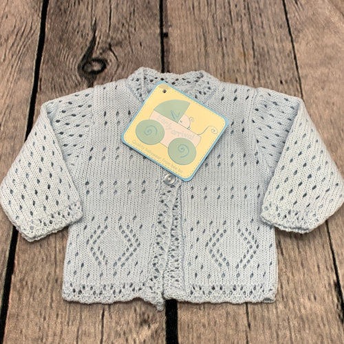 Tiny Baby and Premature baby Boy's Girl's Pale Blue Cardigan