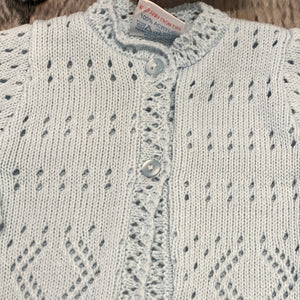 Tiny Baby and Premature baby Boy's Girl's Pale Blue Cardigan