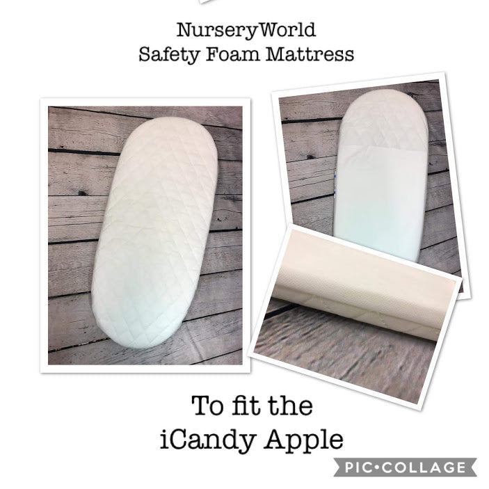 Replacement Safety Foam Pram Mattress Fits I Candy Apple Carrycot Pram